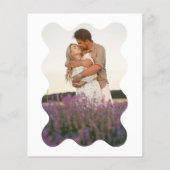 BUDGET Blue Lavender Wave Scallop Foto Hochzeit (Rückseite)