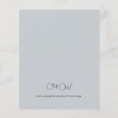 Budget Blue & Navy Floral auf Blue Gray Wedding (Rückseite)