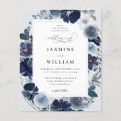 Budget Blue & Navy Floral on Light Blue Wedding (Vorderseite)