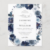 Budget Blue & Navy Floral Wedding (Vorderseite)