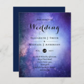 Budget Blue Night Sky Wedites lädt Moderne ein (Vorne/Hinten)