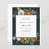 Budget Blue Orange Summer Botanical Boho Wedding (Vorne/Hinten)