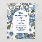 Budget Blue Periwinkle Wildblumen Hochzeit (Vorderseite)