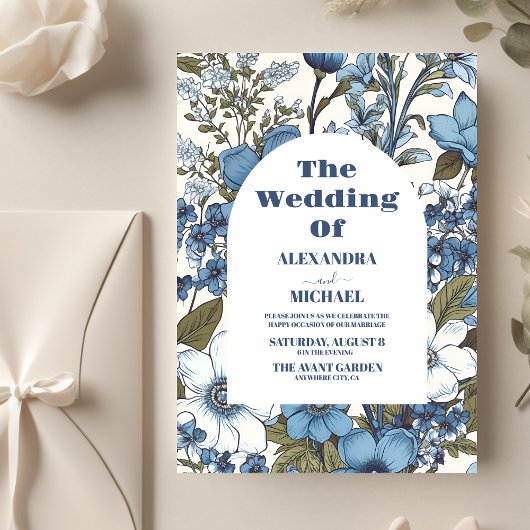 Budget Blue Periwinkle Wildblumen Hochzeit