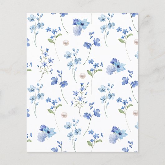 BUDGET Blue Petals Pearls & Prosecco Brautparty (Rückseite)