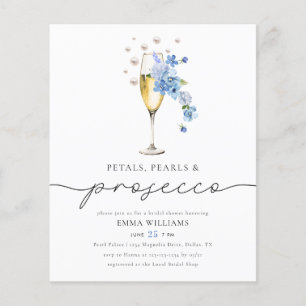 BUDGET Blue Petals Pearls & Prosecco Brautparty