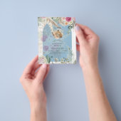 BUDGET Blue Pink Pampas Grass Tee Party Dusche Flyer (Gruppe)