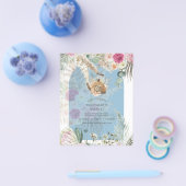 BUDGET Blue Pink Pampas Grass Tee Party Dusche Flyer (Einzeln)