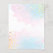 Budget Blue Pink Watercolor Script-Verlobung (Rückseite)