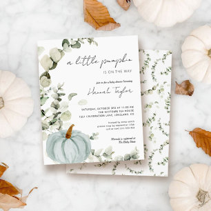 Budget Blue Pumpkin Baby Dusche Einladung