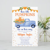 Budget Blue Pumpkin Truck Triplets Baby Dusche (Stehend Vorderseite)