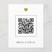Budget Blue QR Code Alles in einer Hochzeitseinlad (Vorderseite)