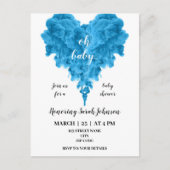 Budget Blue Rrauchkrautdusche Einladungspostkarte (Vorderseite)