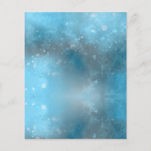 Budget Blue Sea Summer Wedding Flat Menu Card (Rückseite)