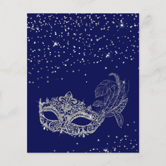 BUDGET Blue Silver Glitzer Masquerade Sweet 16 (Rückseite)