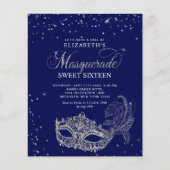 BUDGET Blue Silver Glitzer Masquerade Sweet 16 (Vorderseite)