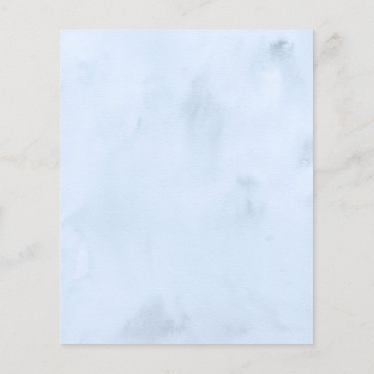 Budget Blue & Silver Snowflake Winter Baby Dusche (Rückseite)