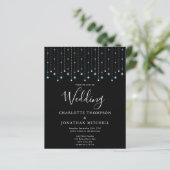 Budget Blue Silver Stars String Lights Wedding (Stehend Vorderseite)