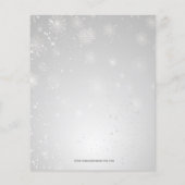 Budget Blue Snowflake Bridal Dusche Einladung (Rückseite)