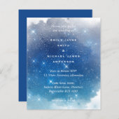 Budget Blue Starry Nights Twinkle Stars Hochzeit (Vorne/Hinten)
