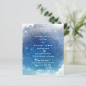 Budget Blue Starry Nights Twinkle Stars Hochzeit (Stehend Vorderseite)