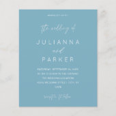 Budget Blue Summer MOD Calligraphy Wedding (Vorderseite)