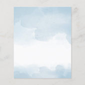 Budget Blue Watercolor Gold Geometric Wedding (Rückseite)