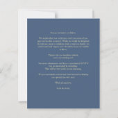 Budget Blue Wedding Foto Wimshical Script  (Rückseite)