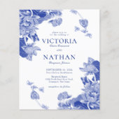 Budget Blue White Blume Chinoiserie Chic Wedding (Vorderseite)