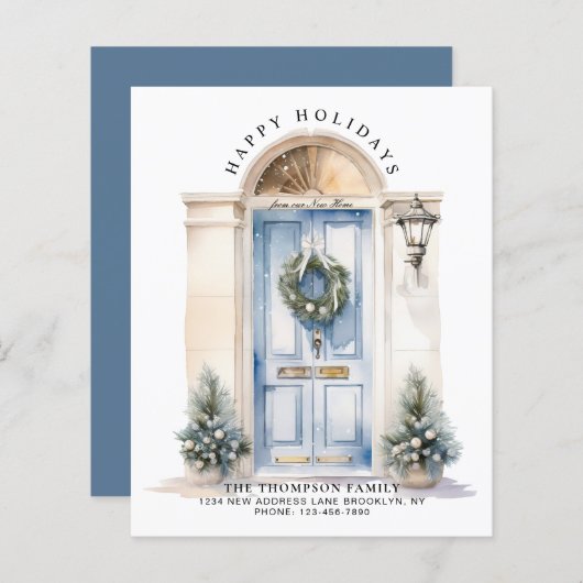 BUDGET Blue White Christmas Door New Zuhause Holid (Vorne/Hinten)