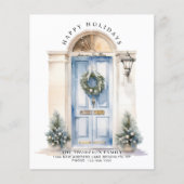 BUDGET Blue White Christmas Door New Zuhause Holid (Vorderseite)