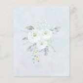 Budget Blue White Floral Wedding Einladung (Rückseite)