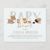 Budget Blue Woodland Animals Neutral Baby Dusche (Vorderseite)