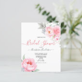 Budget-Blume und Grünanlagen. Brautparty. Einladun (Stehend Vorderseite)