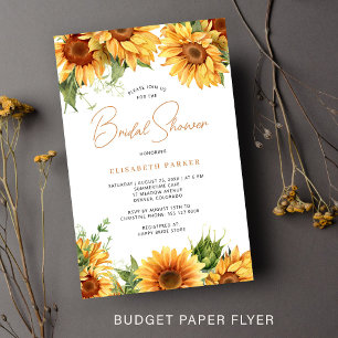 Budget-Blumen-Botanik-Brautparty-Einladung Flyer