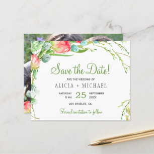 Budget Blumen Chic Schrift Foto Hochzeit Termin Ka