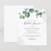 Budget-Blumen-Eukalyptus-Script-Brautparty (Vorne/Hinten)