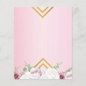 Budget-Blumen-Geometrie-Schrift Hochzeits-Einladun (Rückseite)
