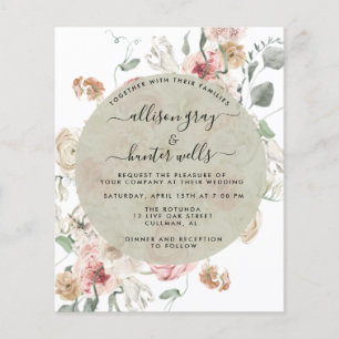 Budget-Blumen-Hochzeitseinladung   Annabeth Flyer