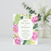 Budget Blumen Quinceañera Save The Dates (Stehend Vorderseite)