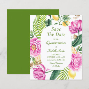 Budget Blumen Quinceañera Save The Dates