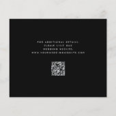 Budget-Blumen-Teal-Silber-QR-Code-Sparen Sie das D (Rückseite)