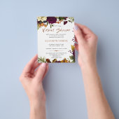 Budget Blumen virtuelle Brautdusche Einladung Flyer (Gruppe)