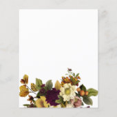 Budget Blumen virtuelle Brautdusche Einladung Flyer (Hinten)