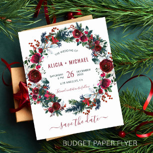 BUDGET Blumen Winter Weihnachten Hochzeit Termin v Flyer