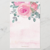 Budget Blumenbaby in Bloom Baby Dusche Einladung (Rückseite)