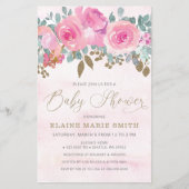 Budget Blumenbaby in Bloom Baby Dusche Einladung (Vorderseite)