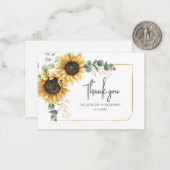 Budget Blumenblume Hochzeit Danke Mitteilungskarte (Vorderseite/Rückseite Beispiel)