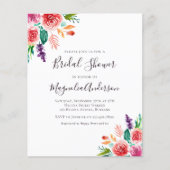 Budget Blumendusche Einladung (Vorderseite)