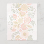 Budget Blumenelegant Christening Einladung (Rückseite)